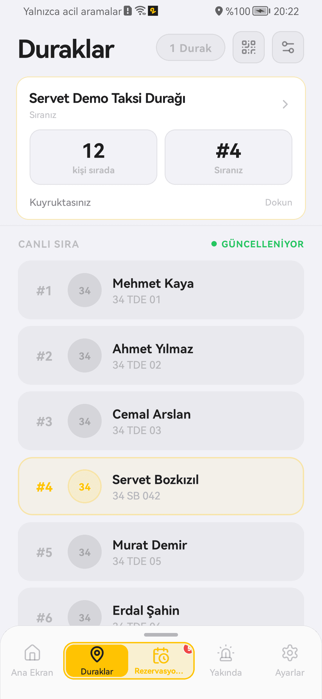 2yaka.net canlı sıra ekranı